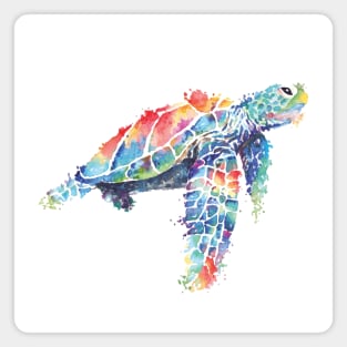 Tie dye, watercolor turtle Magnet